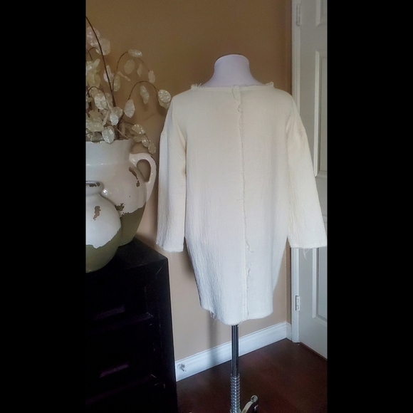 Zara Cream Rustic Tunic - Picture 3 of 4